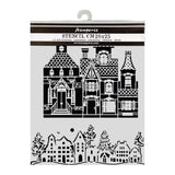Stamperia Thick Stencil 20 x 25cm Christmas House - KSTD216