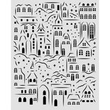 Stamperia Thick Stencil 20 x 25cm Christmas Village - KSTD217