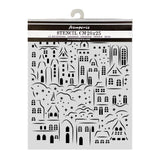 Stamperia Thick Stencil 20 x 25cm Christmas Village - KSTD217