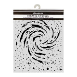 Stamperia Cosmos Thick Stencils 20x25cm Swirling Nebula by Cristina Radovan - KSTD218