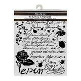 Stamperia Flowers and Poems Thick Stencils 20x25cm Latin Inspirations - KSTD221