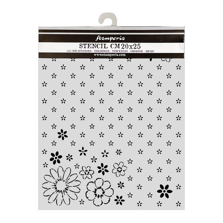 Stamperia Cozy Family Thick Stencils 20x25cm Together Pattern - KSTD223