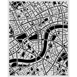 Stamperia Our Way Thick Stencils 20x25cm Street Map - KSTD225