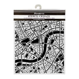 Stamperia Our Way Thick Stencils 20x25cm Street Map - KSTD225