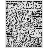 Stamperia Furry Friends 2 Thick Stencils 20x25cm Graffiti by Antonis Tzanidakis - KSTD226