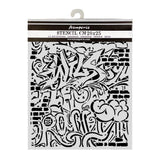 Stamperia Furry Friends 2 Thick Stencils 20x25cm Graffiti by Antonis Tzanidakis - KSTD226