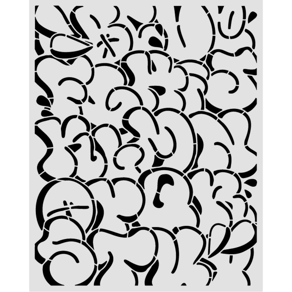 Stamperia Furry Friends 2 Thick Stencils 20x25cm Pop Art Pattern by Antonis Tzanidakis - KSTD227