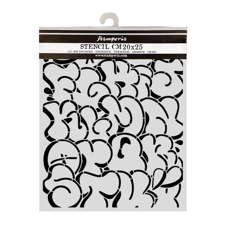 Stamperia Furry Friends 2 Thick Stencils 20x25cm Pop Art Pattern by Antonis Tzanidakis - KSTD227