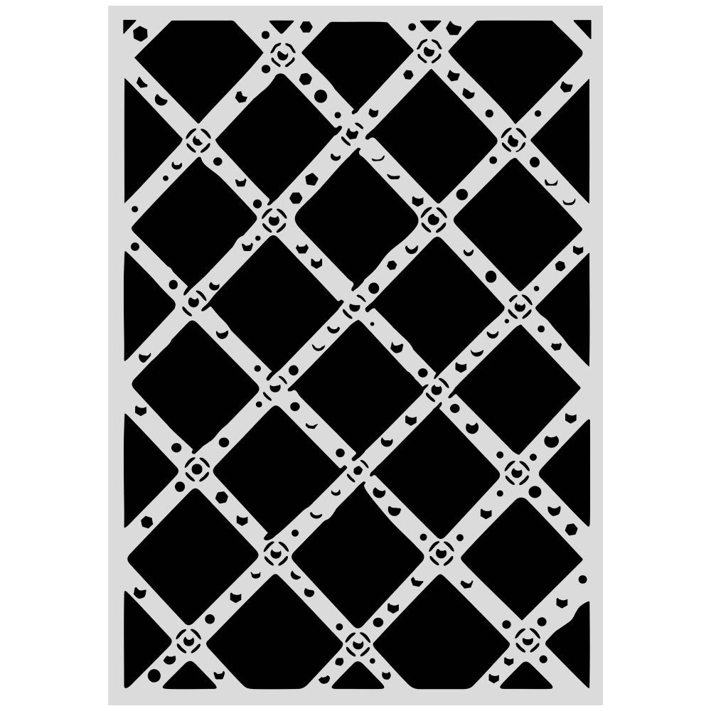 Stamperia Art Stories A3 Stencil Diamond Grid (KSTDA3011)