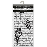 Stamperia Herbarium Silvae Thick Stencil 12×25cm Letter with Flowers (KSTDL138)