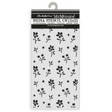 Stamperia Family Thick Stencil 12×25cm Small Flower Pattern (KSTDL142)