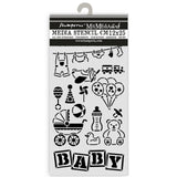 Stamperia Baby Thick Stencil 12×25cm Elements (KSTDL145)