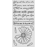 Stamperia Daisy Art Thick Stencil 12x25cm He Loves me, He loves me Not (KSTDL147)