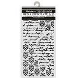Stamperia Secret Diary Thick Stencil 12x25cm Seal and Writings (KSTDL148)