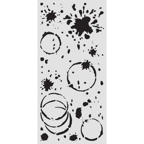 Stamperia Secret Diary Thick Stencil 12x25cm Ink Splatter (KSTDL149)