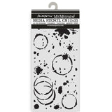 Stamperia Secret Diary Thick Stencil 12x25cm Ink Splatter (KSTDL149)