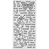 Stamperia Secret Diary Thick Stencil 12x25cm Butterfly and Flower (KSTDL151)