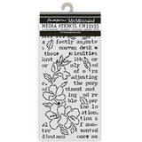 Stamperia Secret Diary Thick Stencil 12x25cm Butterfly and Flower (KSTDL151)