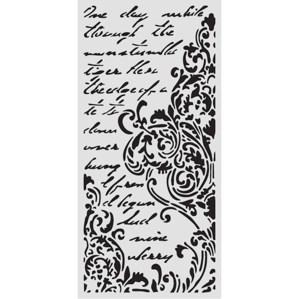 Stamperia Secret Diary Thick Stencil 12x25cm Frieze with Lettering (KSTDL152)