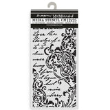 Stamperia Secret Diary Thick Stencil 12x25cm Frieze with Lettering (KSTDL152)