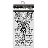 Stamperia Gardens of Time Thick Stencil Clock & Writing (KSTDL157)