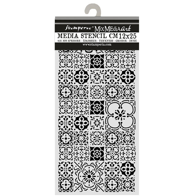 Stamperia All Around Thick Stencils 12x25cm Tile (KSTDL160)
