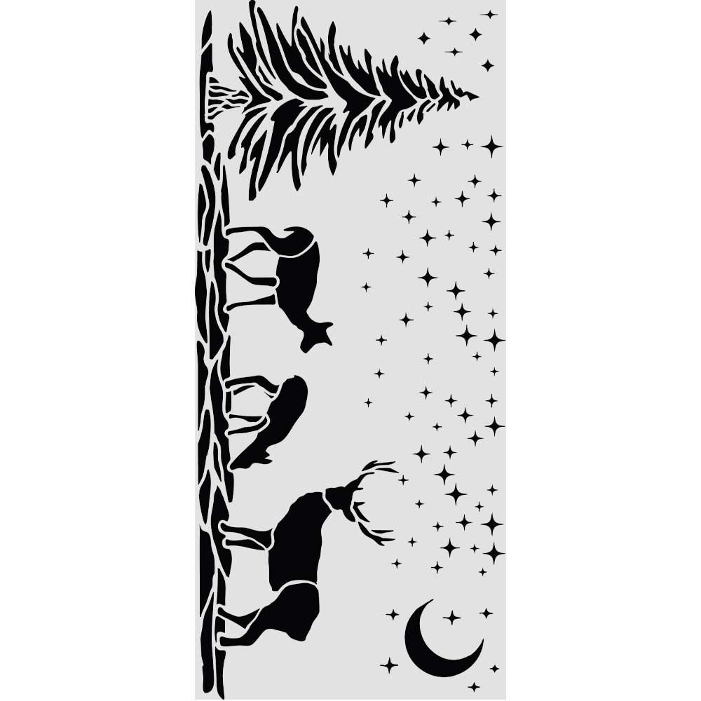 Stamperia Thick Stencil 12 x 25cm Christmas Deers - KSTDL169