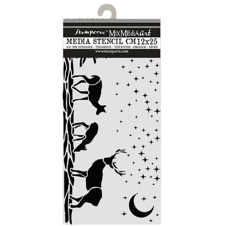 Stamperia Thick Stencil 12 x 25cm Christmas Deers - KSTDL169