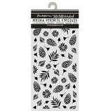 Stamperia Thick Stencil 12 x 25cm Christmas Pinecones Pattern - KSTDL171