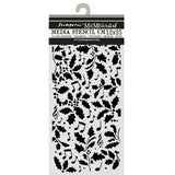 Stamperia Thick Stencil 12 x 25cm Christmas Holly and Leaves - KSTDL172