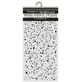 Stamperia Cosmos Thick Stencils 12x25cm Ink Spots by Cristina Radovan - KSTDL174
