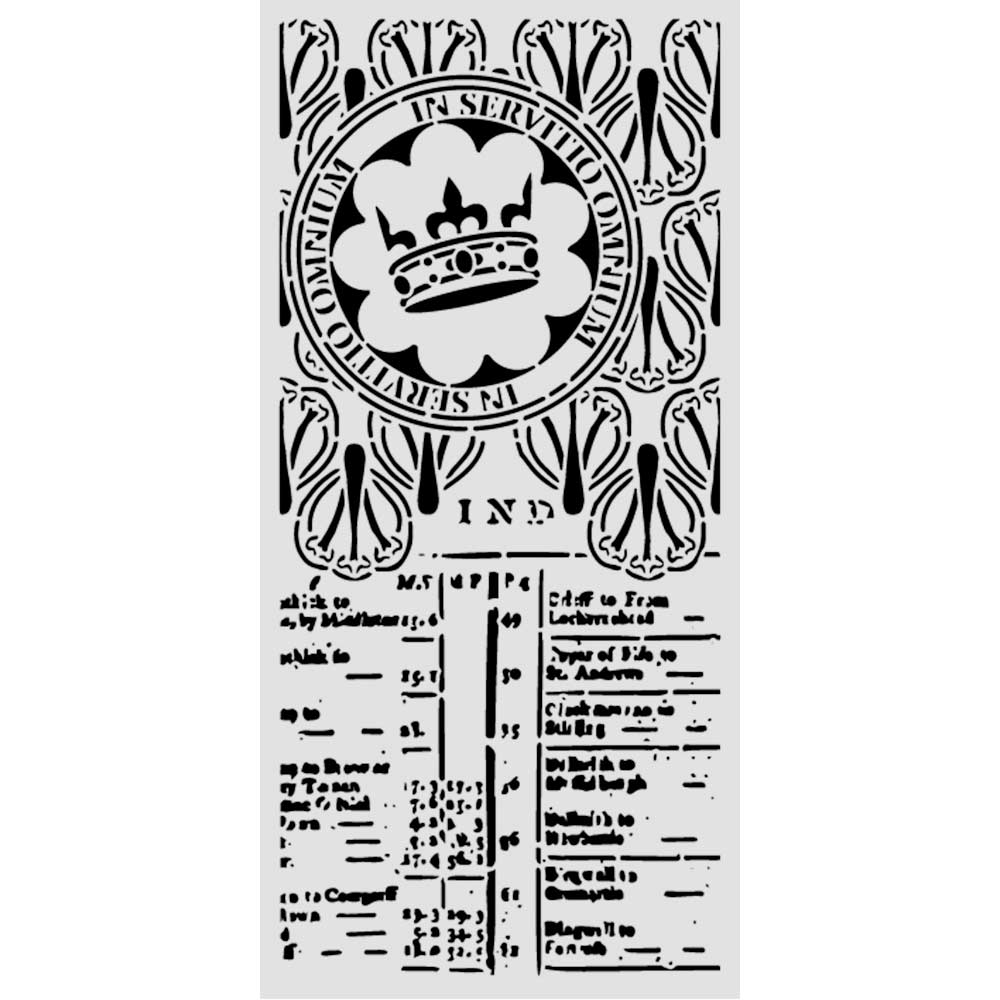 Stamperia Our Way Thick Stencils 12x25cm Crown - KSTDL180