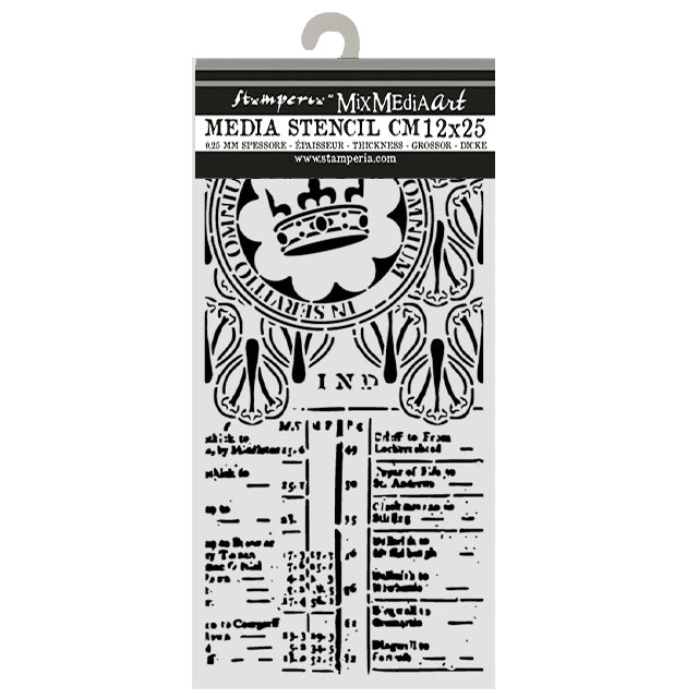 Stamperia Our Way Thick Stencils 12x25cm Crown - KSTDL180