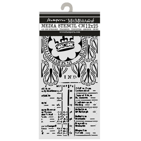 Stamperia Our Way Thick Stencils 12x25cm Crown - KSTDL180