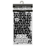 Stamperia Furry Friends 2 Thick Stencils 12x25cm Cool Street Bricks by Antonis Tzanidakis - KSTDL181