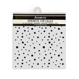 Stamperia Thick stencil cm 18X18 - Classic Christmas dots pattern KSTDQ111