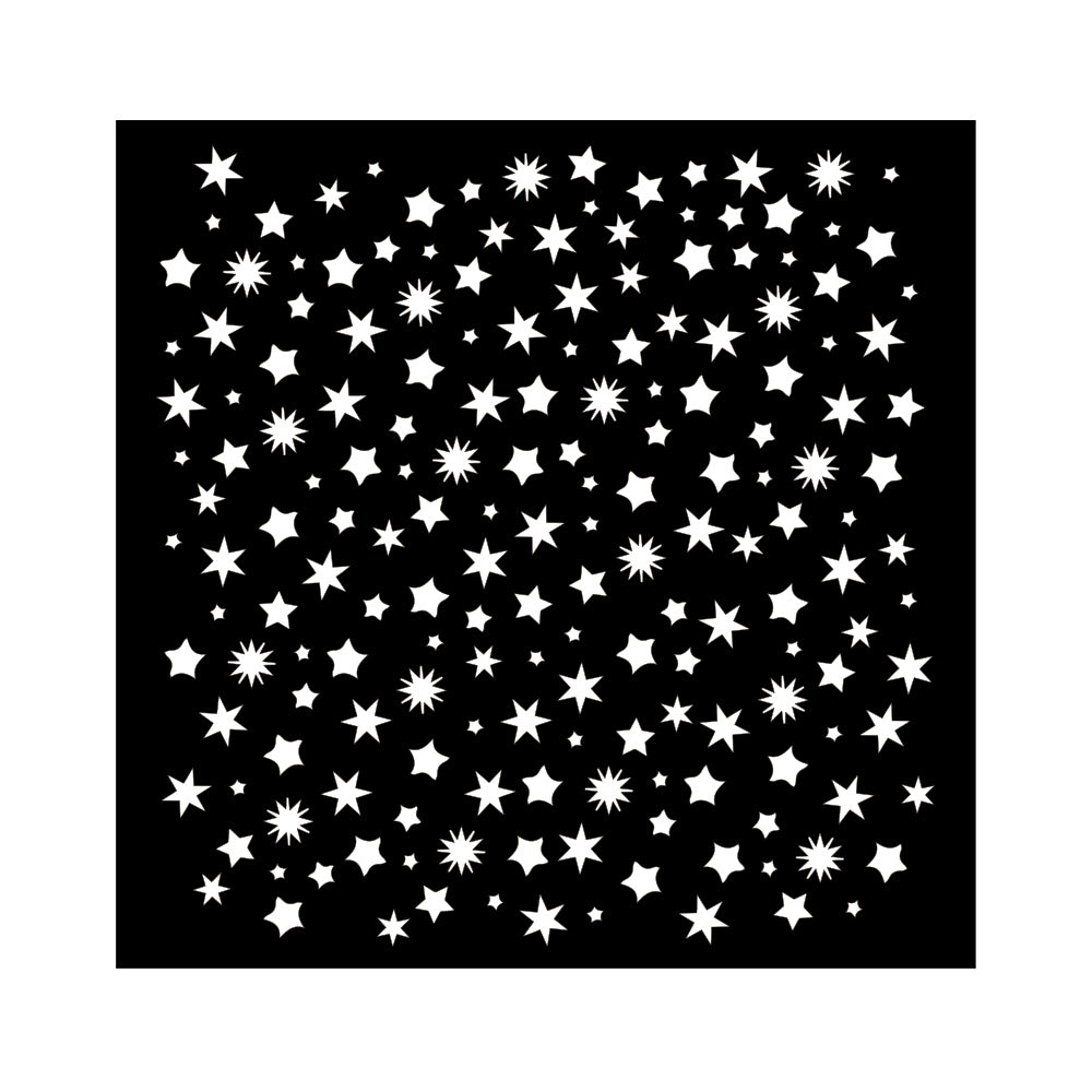 Stamperia Thick stencil cm 18X18 - Classic Christmas stars pattern KSTDQ112