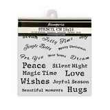 Stamperia Thick stencil cm 18X18 - Classic Christmas quotes KSTDQ115