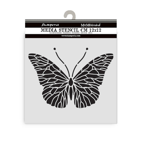 Stamperia Quiet Days Thick Stencil Butterfly 12x12 cm (KSTDS65)
