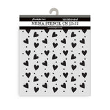 Stamperia Family Thick Stencil 12×12cm Heart Texture (KSTDS68)