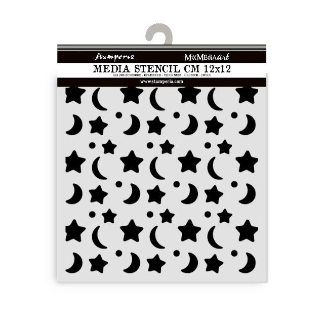 Stamperia Baby Thick Stencil 12×12cm Star & Moon (KSTDS71)