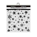 Stamperia Thick Stencil 12 x 12cm Christmas Snowflakes Pattern - KSTDS73