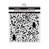 Stamperia Thick Stencil 12 x 12cm Christmas Ribbons and Gingerbread - KSTDS74