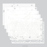 Concord & 9th Kristina Werner Holiday Icons Stencil Pack (6 qty; 6 x 9)