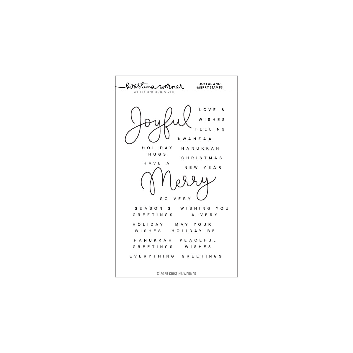 Concord & 9th Kristina Werner Joyful and Merry Stamp and Die Bundle