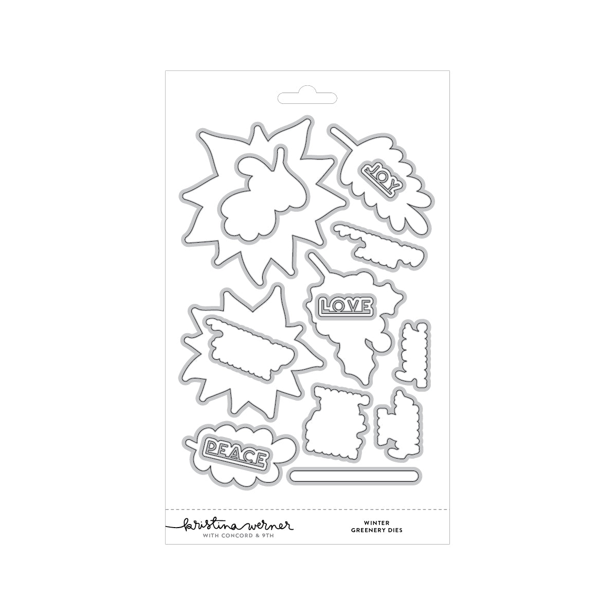 Concord & 9th Kristina Werner Winter Greenery Stamp and Die Bundle