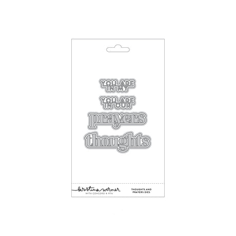 Concord & 9th KW Thoughts and Prayers Stamp Set & Dies  (3 x 3)