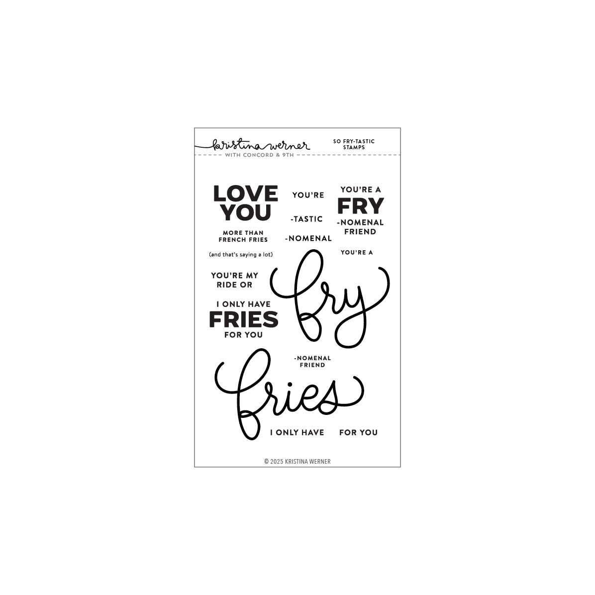 Concord & 9th KW So Fry-tastic Stamp Set (4 x 6) / Die Bundle