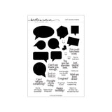 Concord & 9th KW Just Talking Stamp Set (6 x 8) / Die Bundle