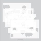 Concord & 9th KW Just Talking Stencil Pack (4 qty; 6 x 9)